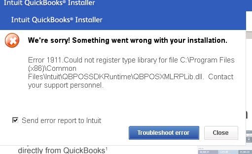 Quickbooks error code 1911 Quickbooks error code 1911