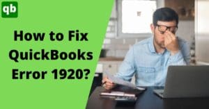 QuickBooks error 1920