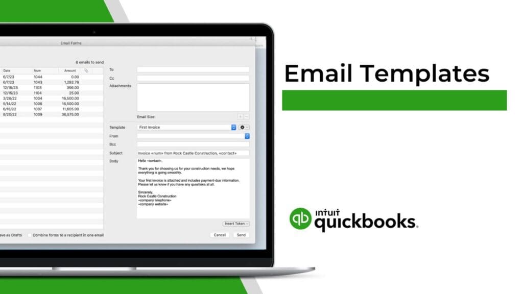 QuickBooks Email template